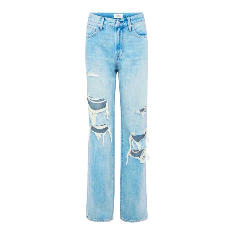 Free People x Pistola Bobbie Ripped Straight Leg Jeans